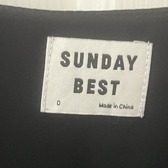 Sunday Best Savoy Black Wrap Ruffle Mini Dress LBD Size 0 - Picture 4 of 11